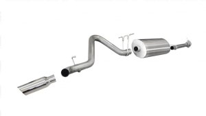 Chevrolet Silverado Performance Exhaust - CORSA Performance - Cat-Back Sport, Single Side Exit - Polished - `11-`12